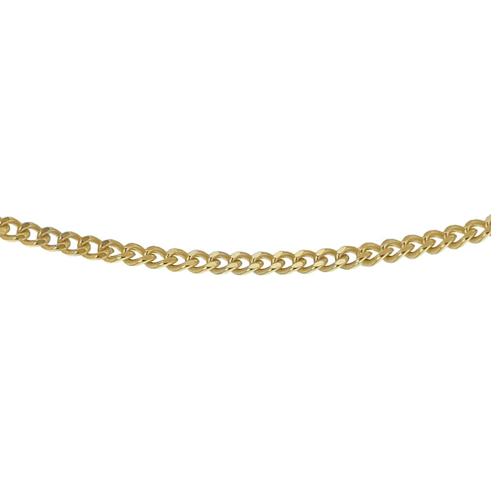 Sterling Silver Yellow Gold Plated Adjustable Heart Slider 35 PG Curb Chain 18 Inch 7620558 1