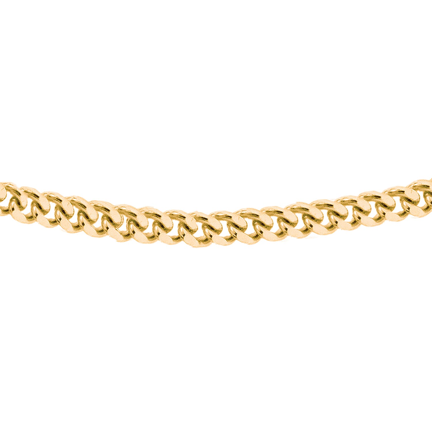 Sterling Silver Yellow Gold Plated Panza Curb Chain 18 Inch 7620690 1