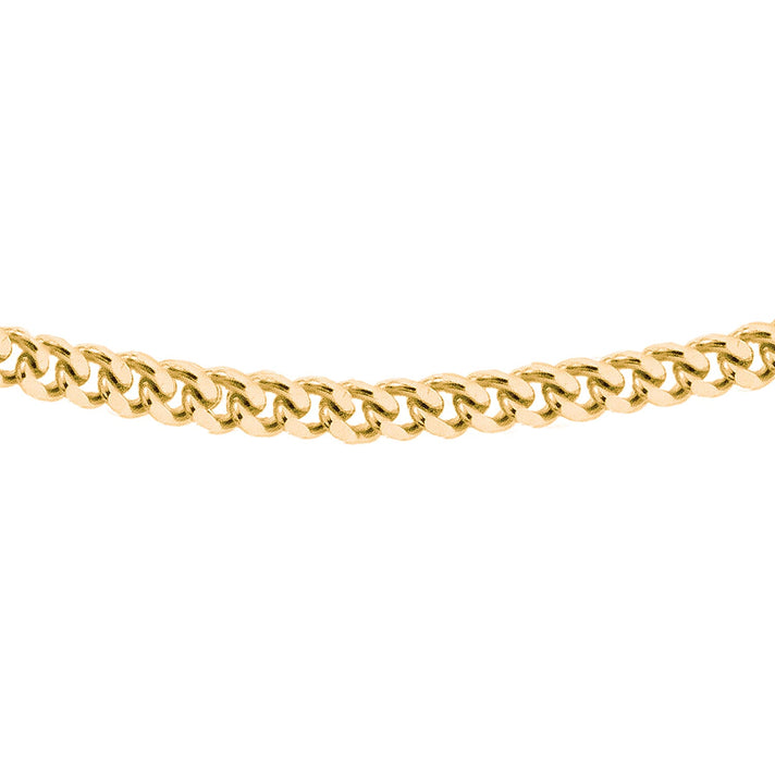 Sterling Silver Yellow Gold Plated Panza Curb Chain 18 Inch 7620690 2