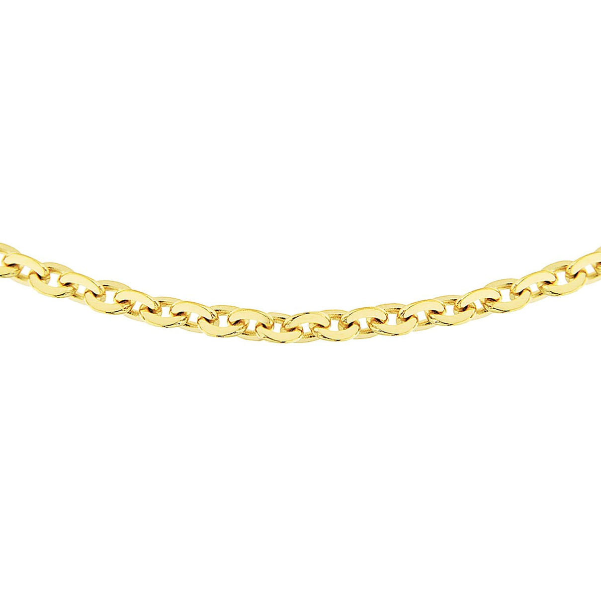 Sterling Silver Yellow Gold Plated Trace Chain 18 Inch 7620734 0