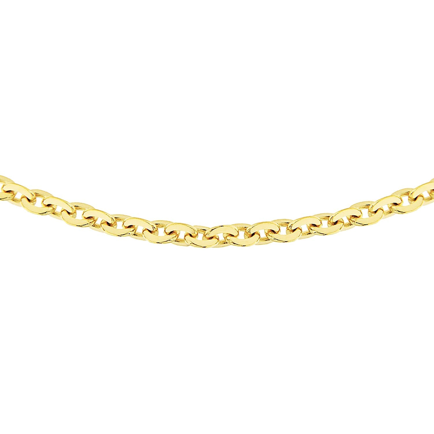 Sterling Silver Yellow Gold Plated Trace Chain 18 Inch 7620734 0