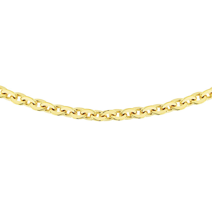 Sterling Silver Yellow Gold Plated Trace Chain 18 Inch 7620734 1