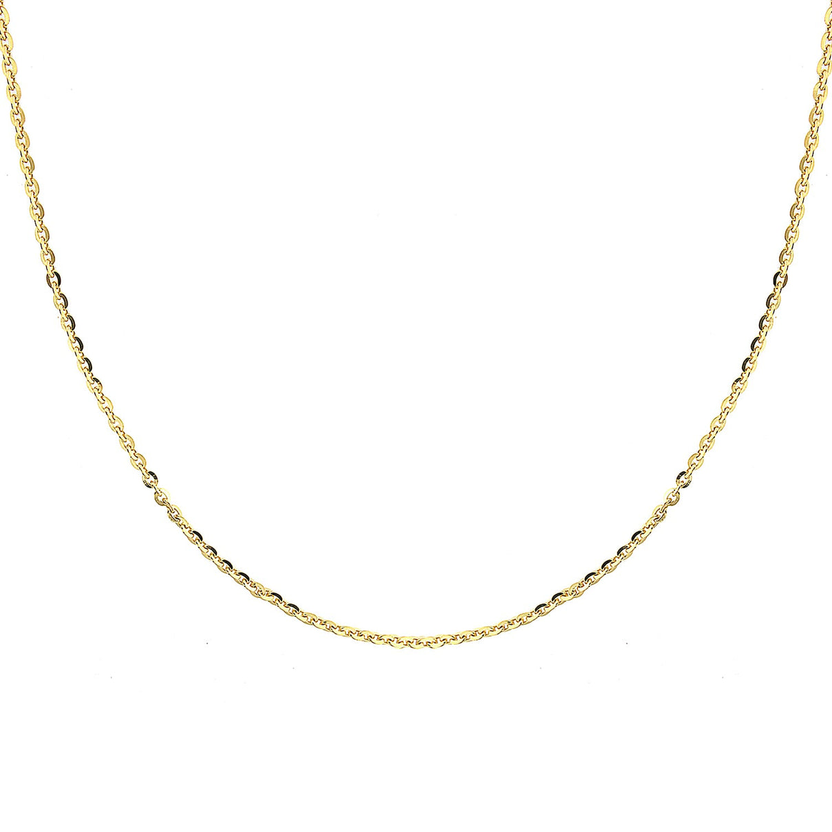 Sterling Silver Yellow Gold Plated Trace Chain 18 Inch 7620734 1