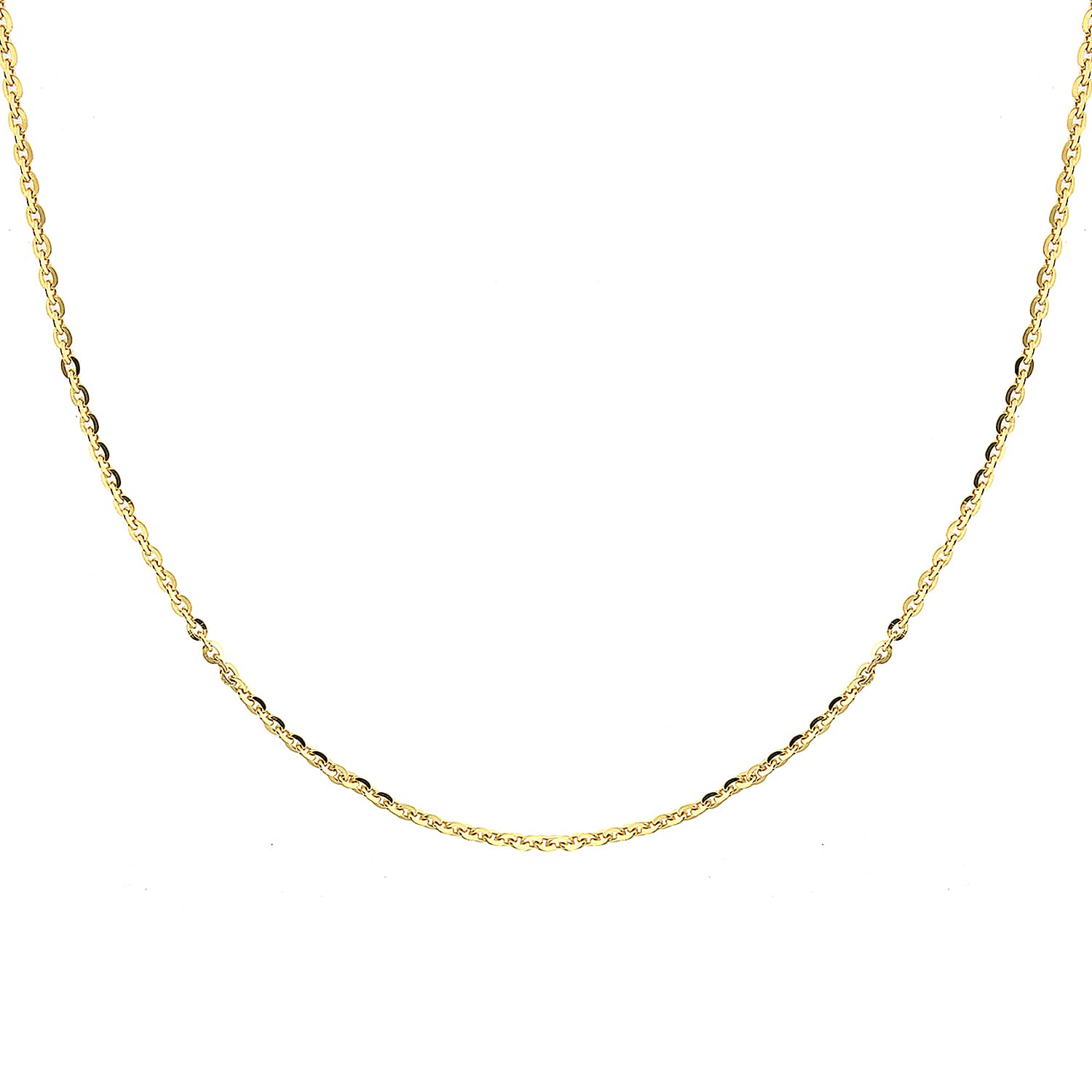 Sterling Silver Yellow Gold Plated Trace Chain 18 Inch 7620734 1