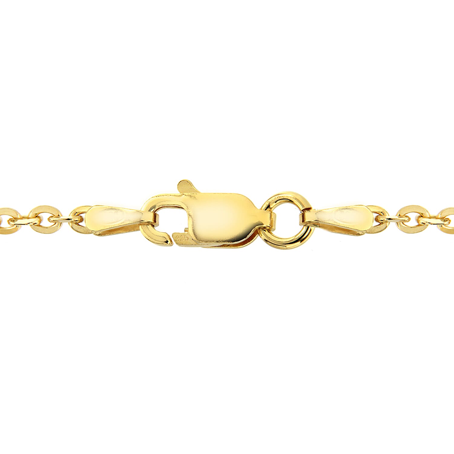 Sterling Silver Yellow Gold Plated Trace Chain 18 Inch 7620734 2