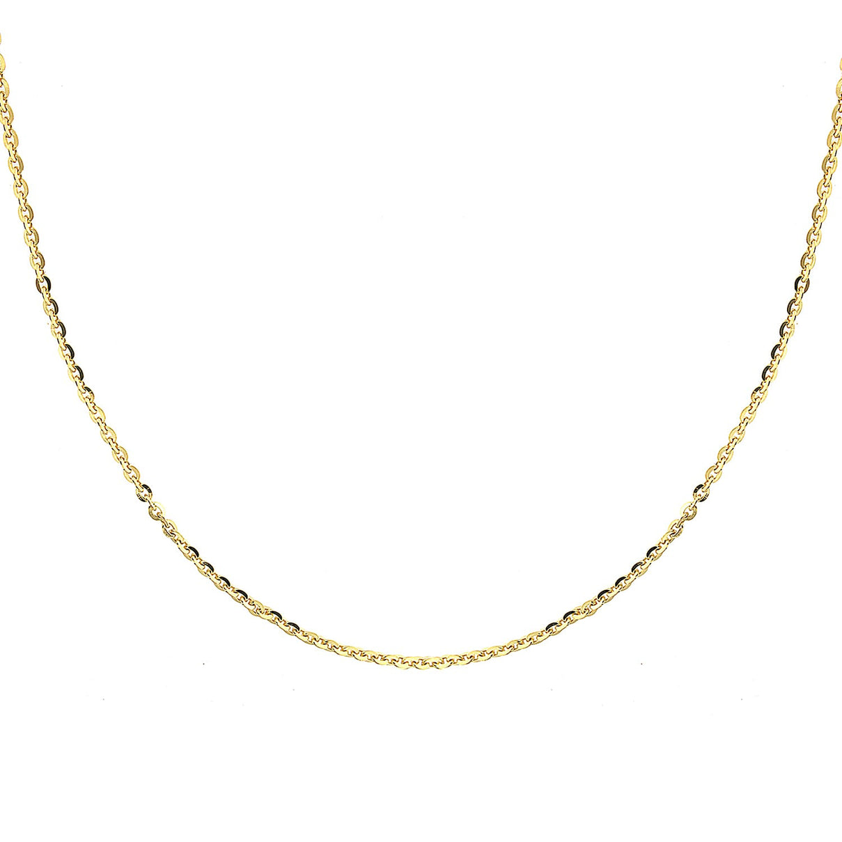 Sterling Silver Yellow Gold Plated Trace Chain 18 Inch 7620778 1