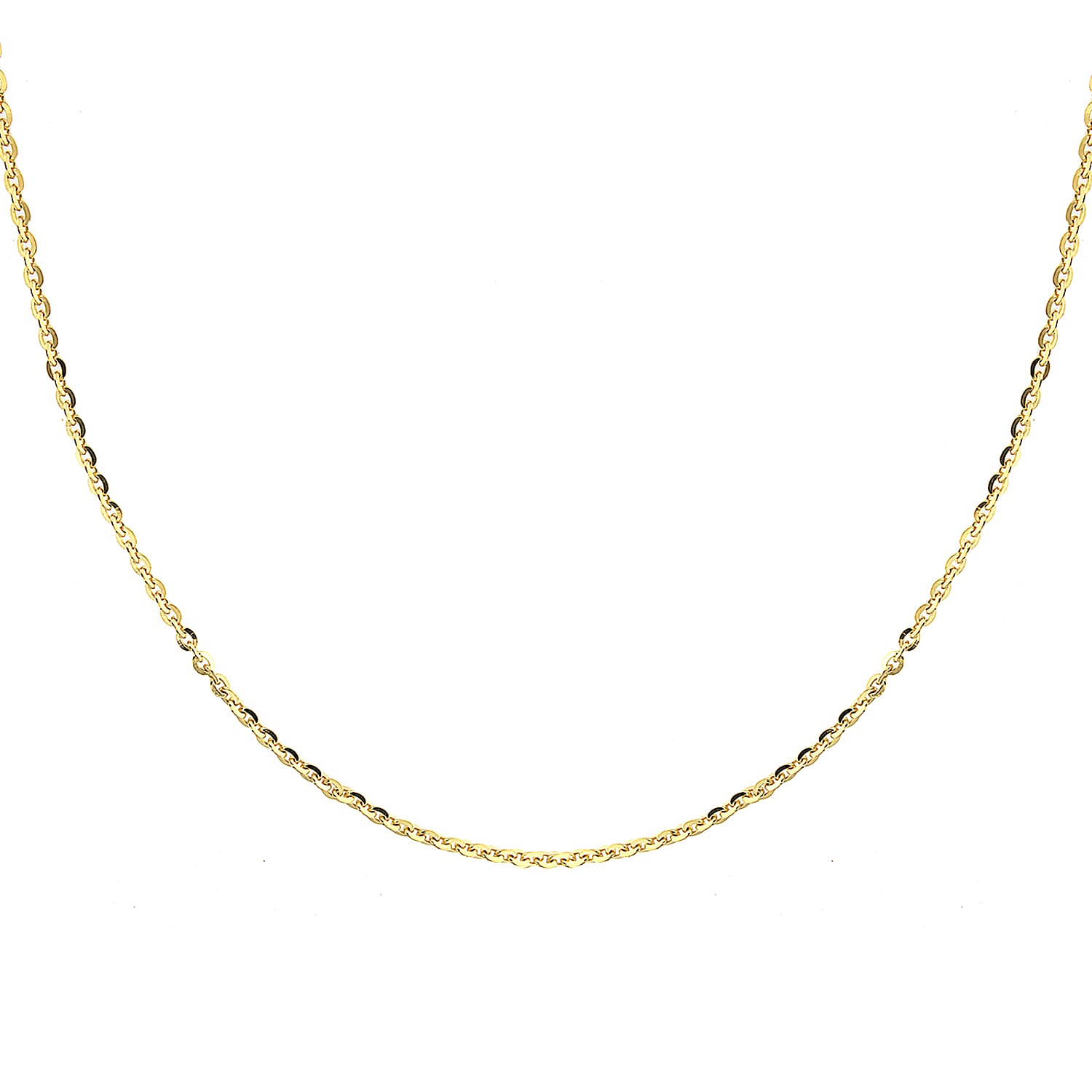 Sterling Silver Yellow Gold Plated Trace Chain 18 Inch 7620778 1