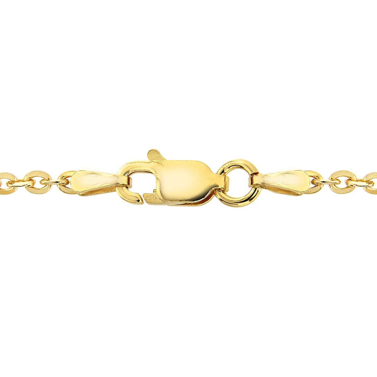 Sterling Silver Yellow Gold Plated Trace Chain 18 Inch 7620778 2