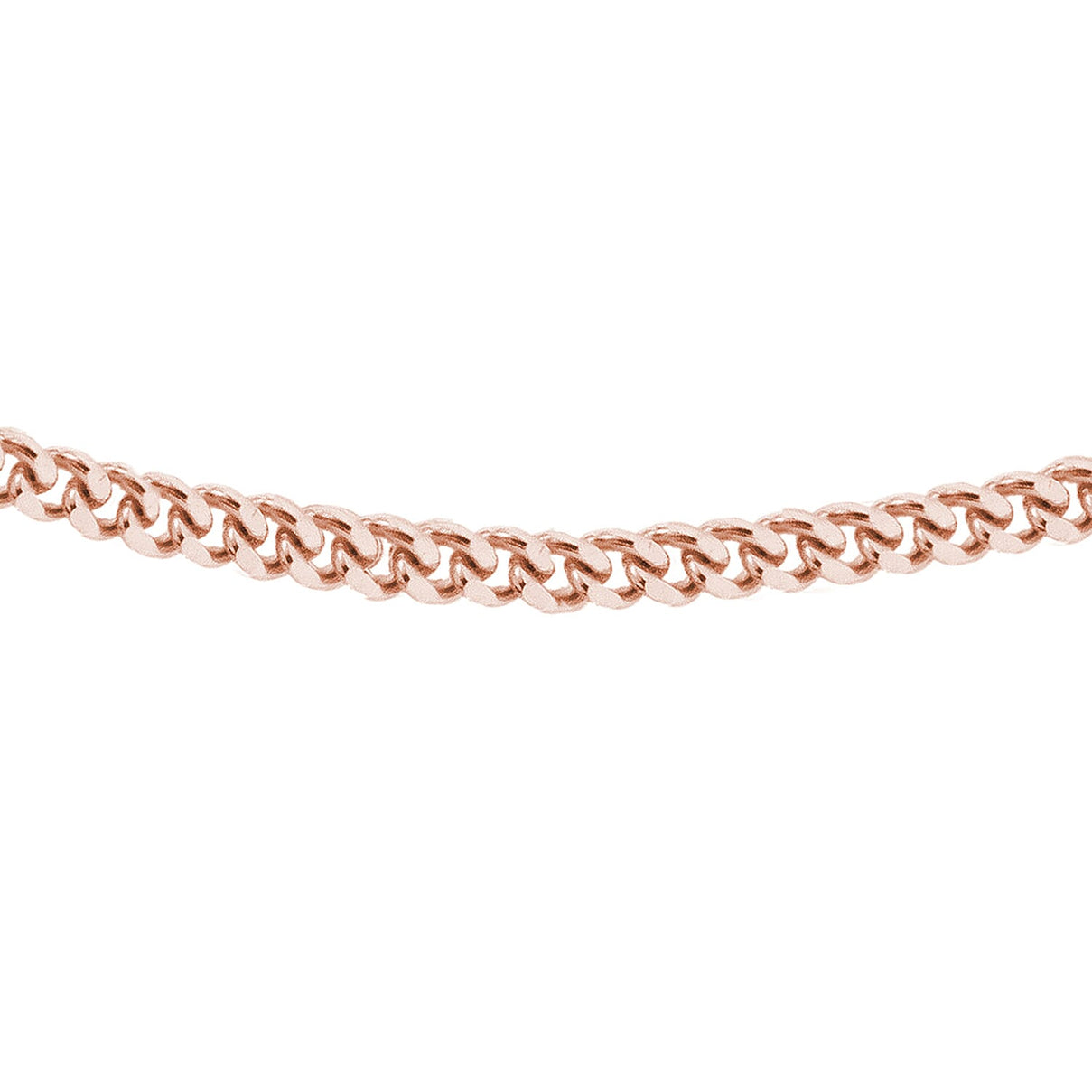 Sterling Silver Rose Gold Plated Panza Curb Chain 18 Inch 7620821 1
