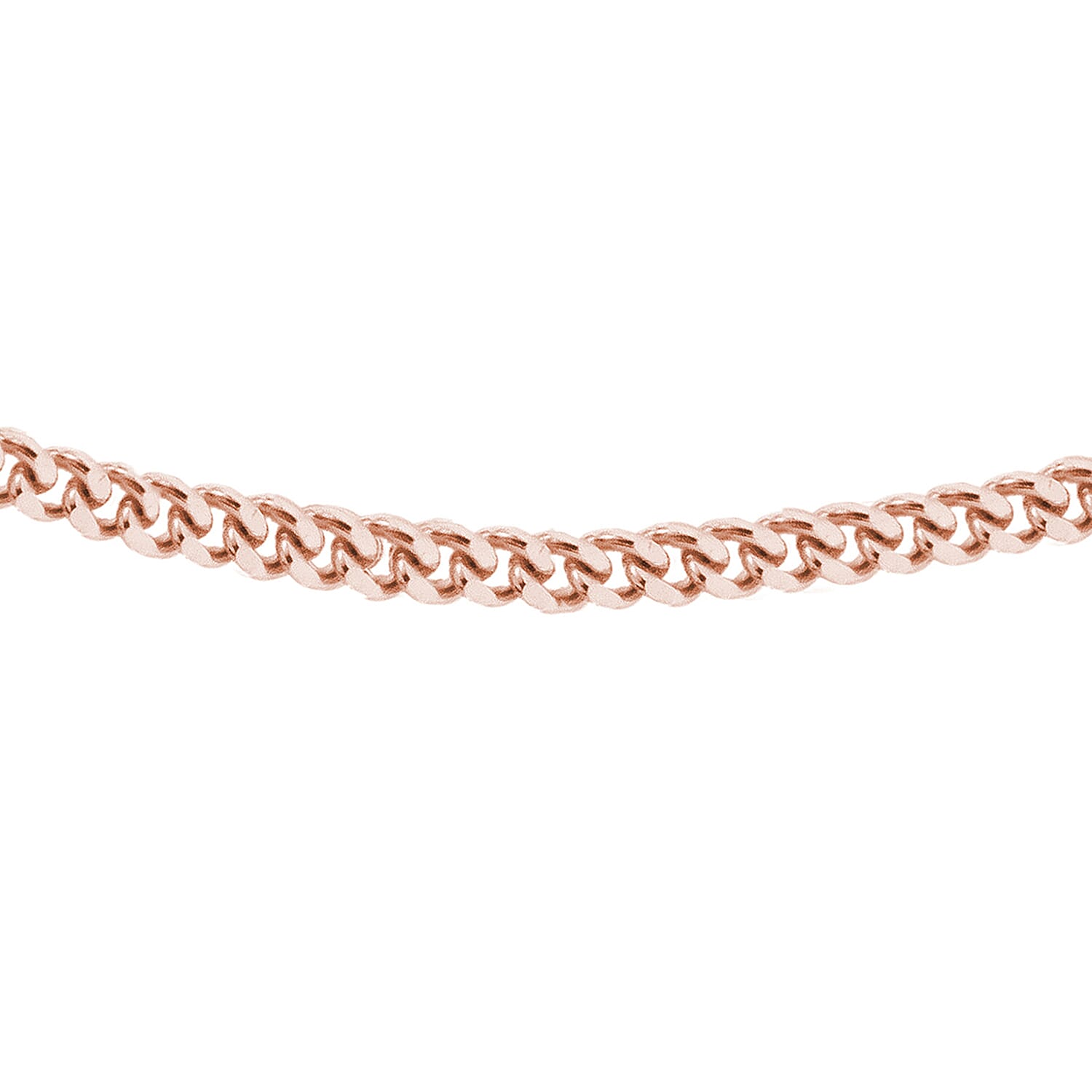 Sterling Silver Rose Gold Plated Panza Curb Chain 18 Inch 7620821 1