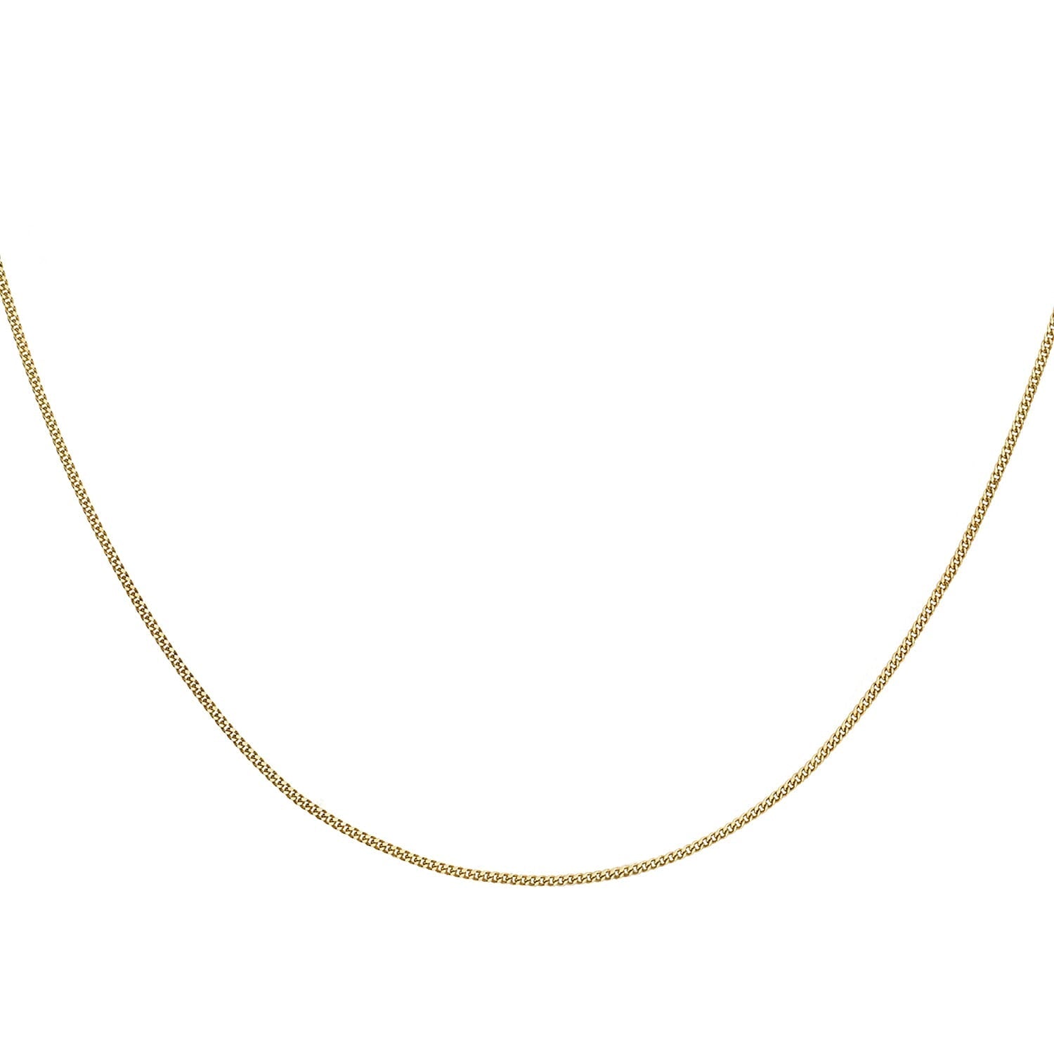 Sterling Silver 1 Micron Yellow Gold Plated Heart Curb Chain 18 Inch 7620829 1