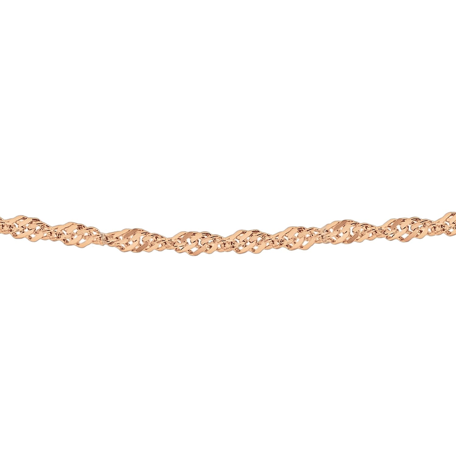 Sterling Silver 1 Micron Rose Gold Plated 1.8mm Twist Curb Chain 18 Inch 7620944 5