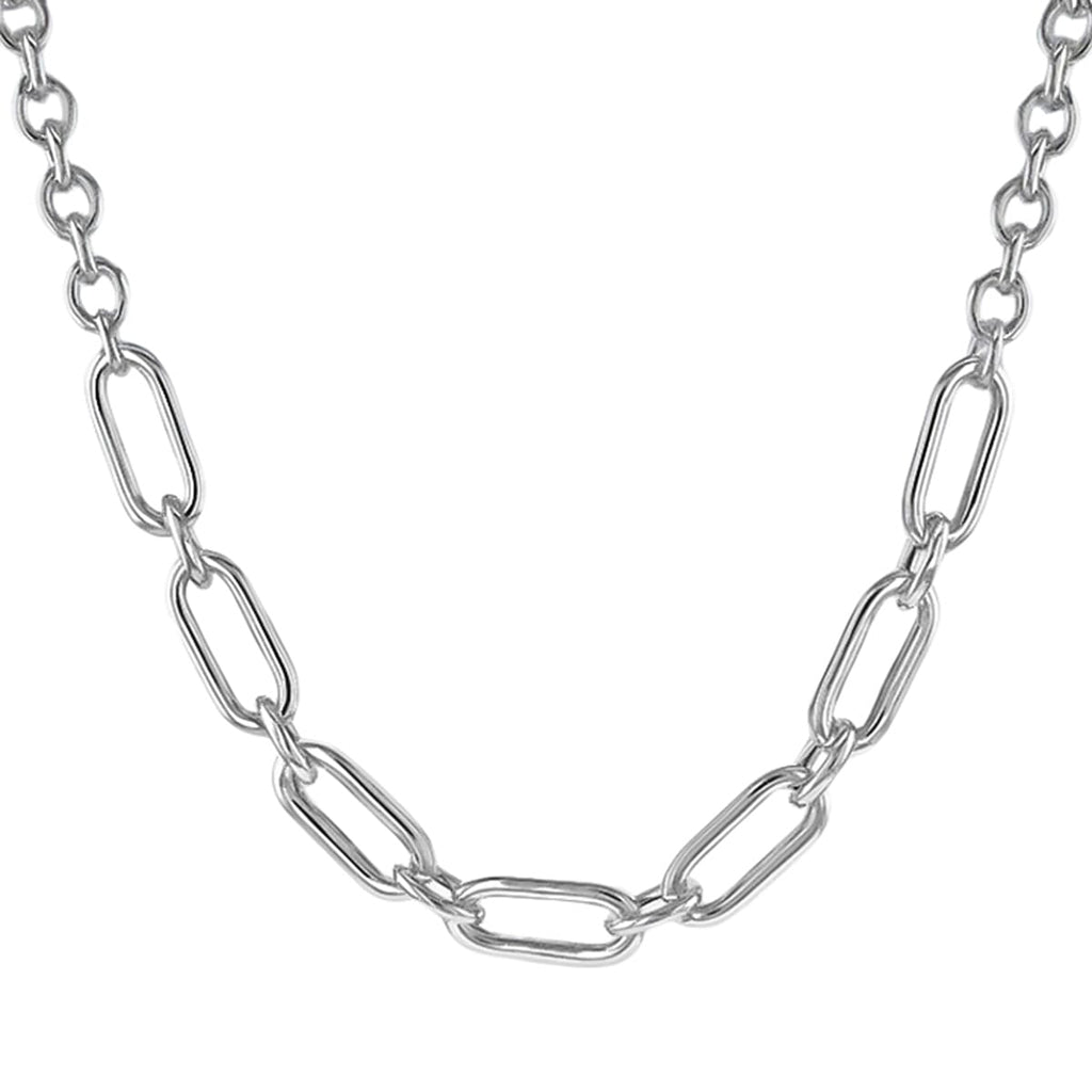 Sterling Silver Rolo Paper Clip Chain (Size - 18), Silver Wt 16.40 GM