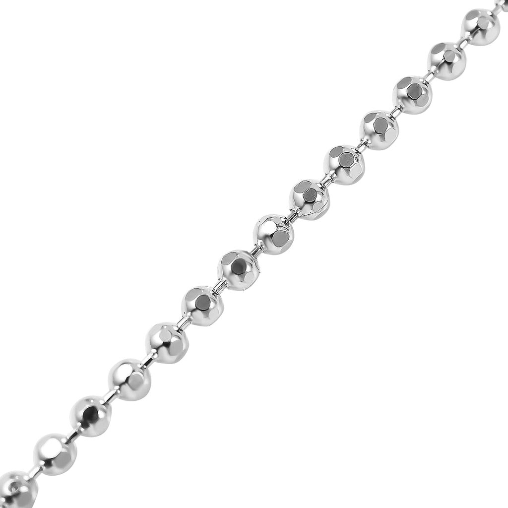 NY Closeout Deal - Sterling Silver Diamond Cut Ball Chain (Size - 18)