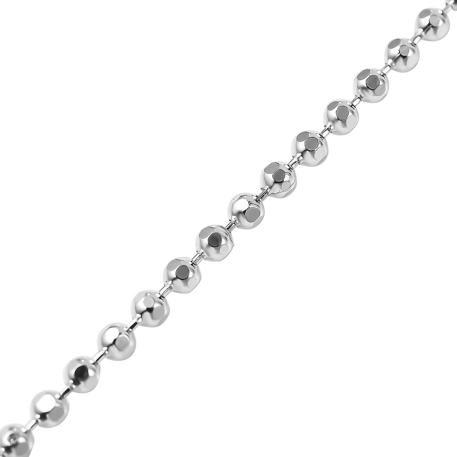 NY Closeout Deal - Sterling Silver Diamond Cut Ball Chain (Size - 18) 7782957 2