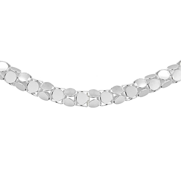 Sterling Silver Round Mirror Chain 20 Inch 7602342 1