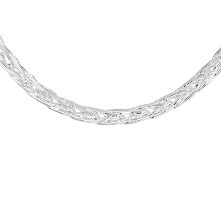Sterling Silver Diamond Cut Spiga Chain 20 Inch 7599493 1