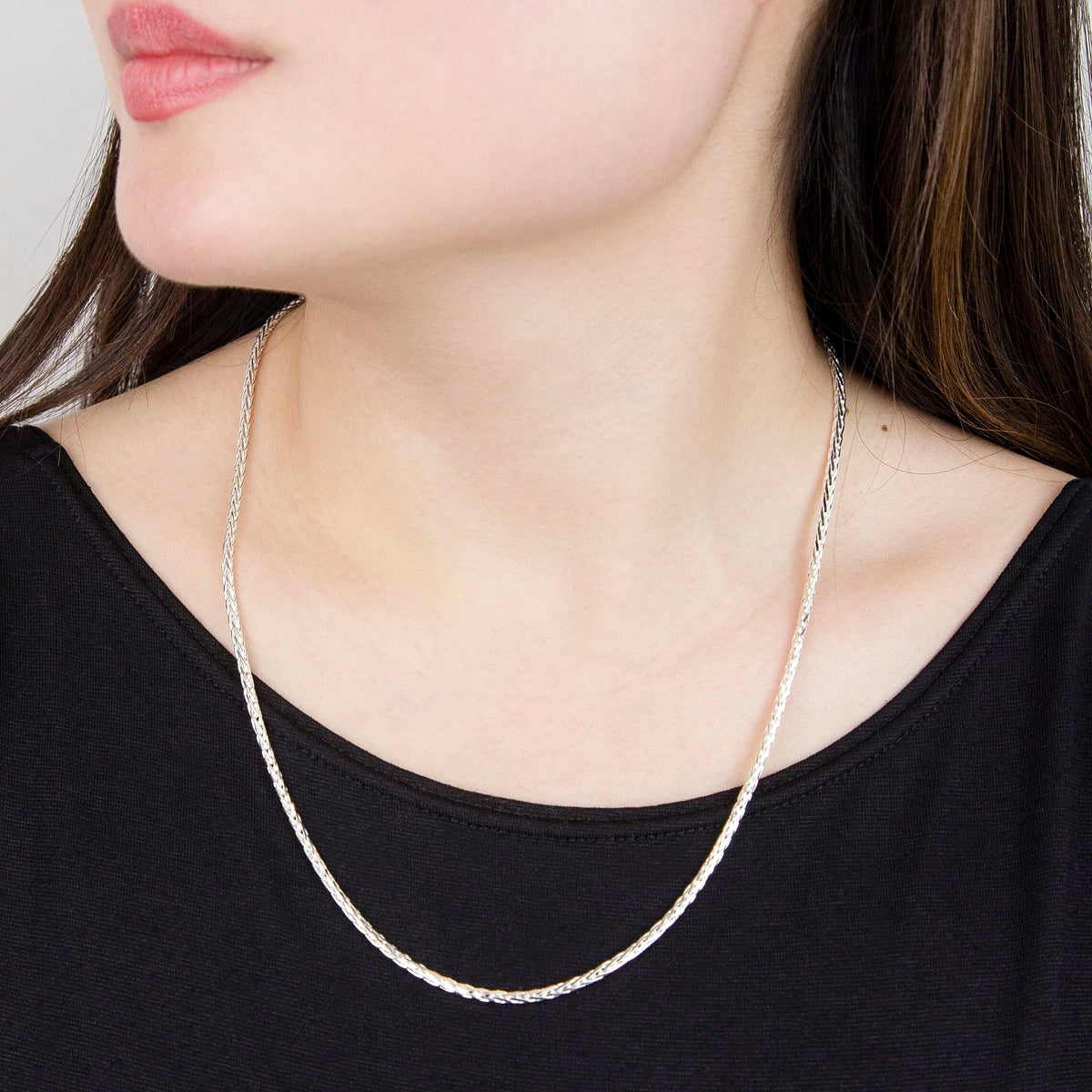 Sterling Silver Diamond Cut Spiga Chain 20 Inch 7599493 1