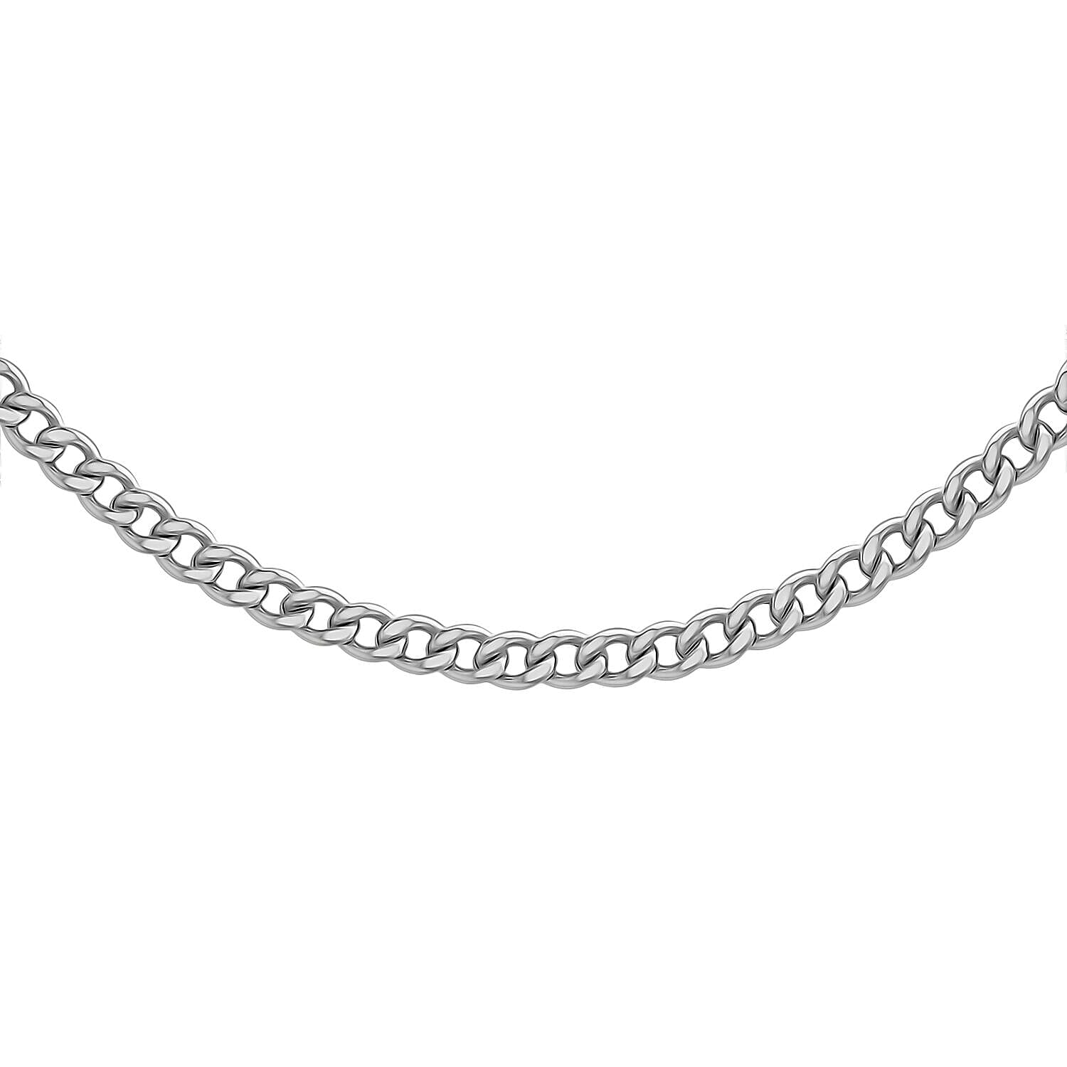Sterling Silver Flat Oval Curb Chain 20 Inch 7315215 0