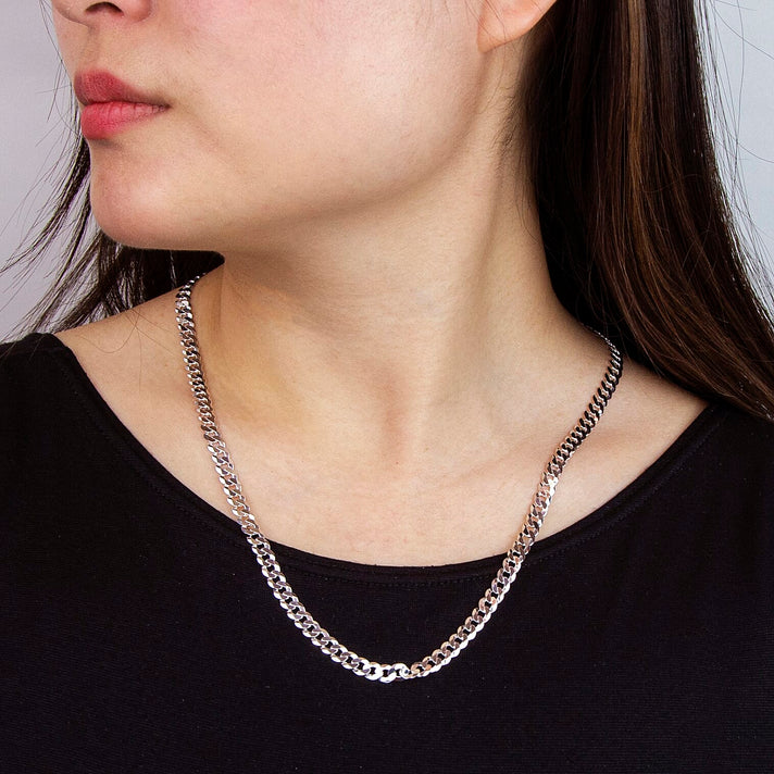 Sterling Silver Flat Curb Chain 20 Inch 7606264 2