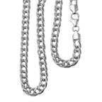 JCK Vegas Closeout - Sterling Silver Double Curb Necklace (Size - 20)