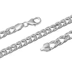 JCK Vegas Closeout - Sterling Silver Double Curb Necklace (Size - 20)