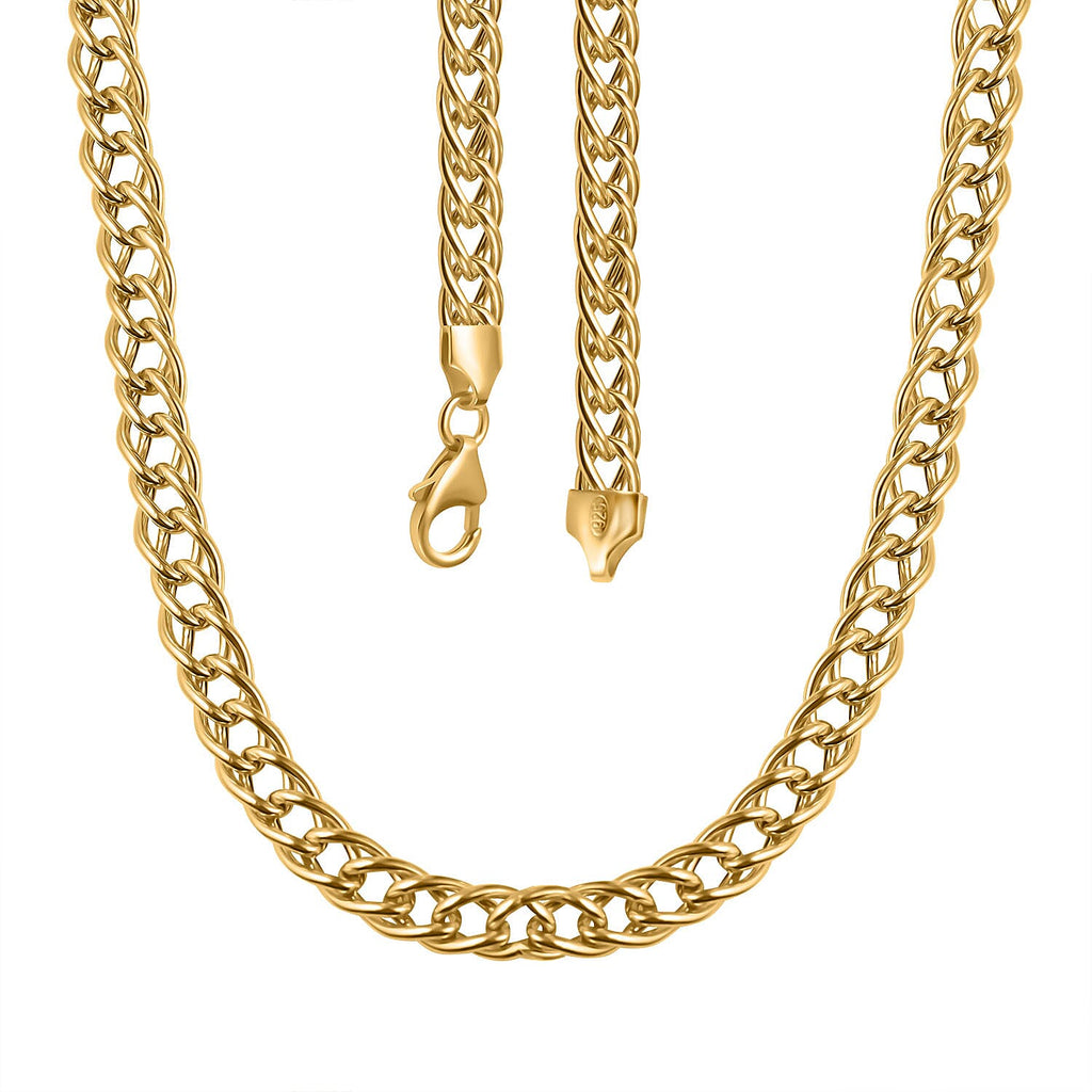 JCK Vegas Closeout - Sterling Silver Double Curb Necklace (Size - 20),  Silver Wt. 16.4 Gms