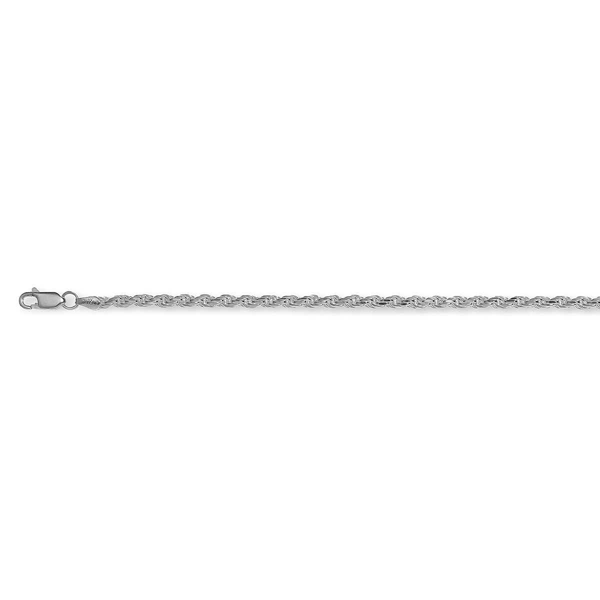 JCK Vegas Preview Deal - Italian Made Sterling Silver Rope Chain (Size - 20), Silver Wt. 18 Gms 7729676 0