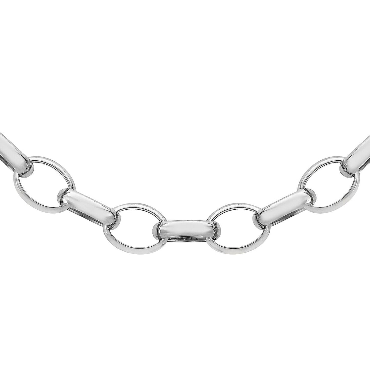 Sterling Silver Oval Belcher Chain 20 Inch 7315285 0