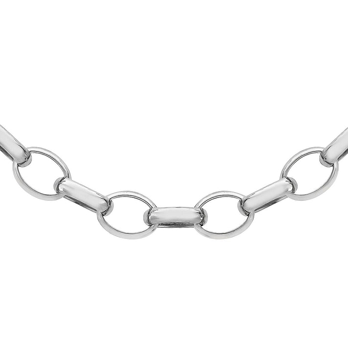 Sterling Silver Oval Belcher Chain 20 Inch 7315285 1