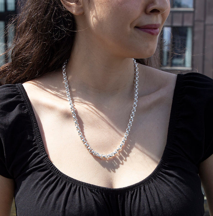 Sterling Silver Round Belcher Chain 20 Inch 7315279 2