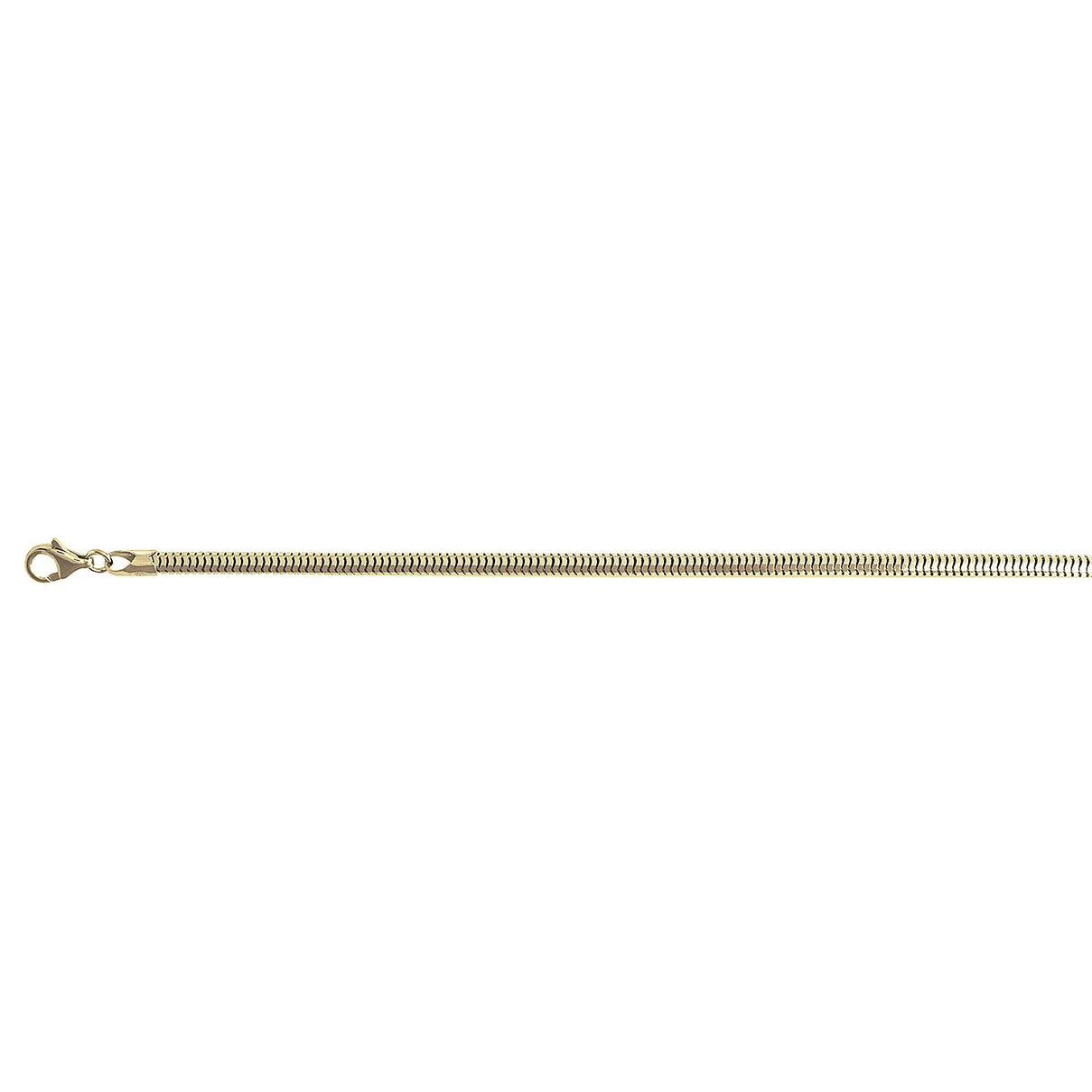 Designer Inspired - Diamond Cut Snake Necklace (Size - 20) With Lobster Clasp in Yellow Gold Overlay Sterling Silver, Silver Wt. 23.72 Gms. 7969473 0