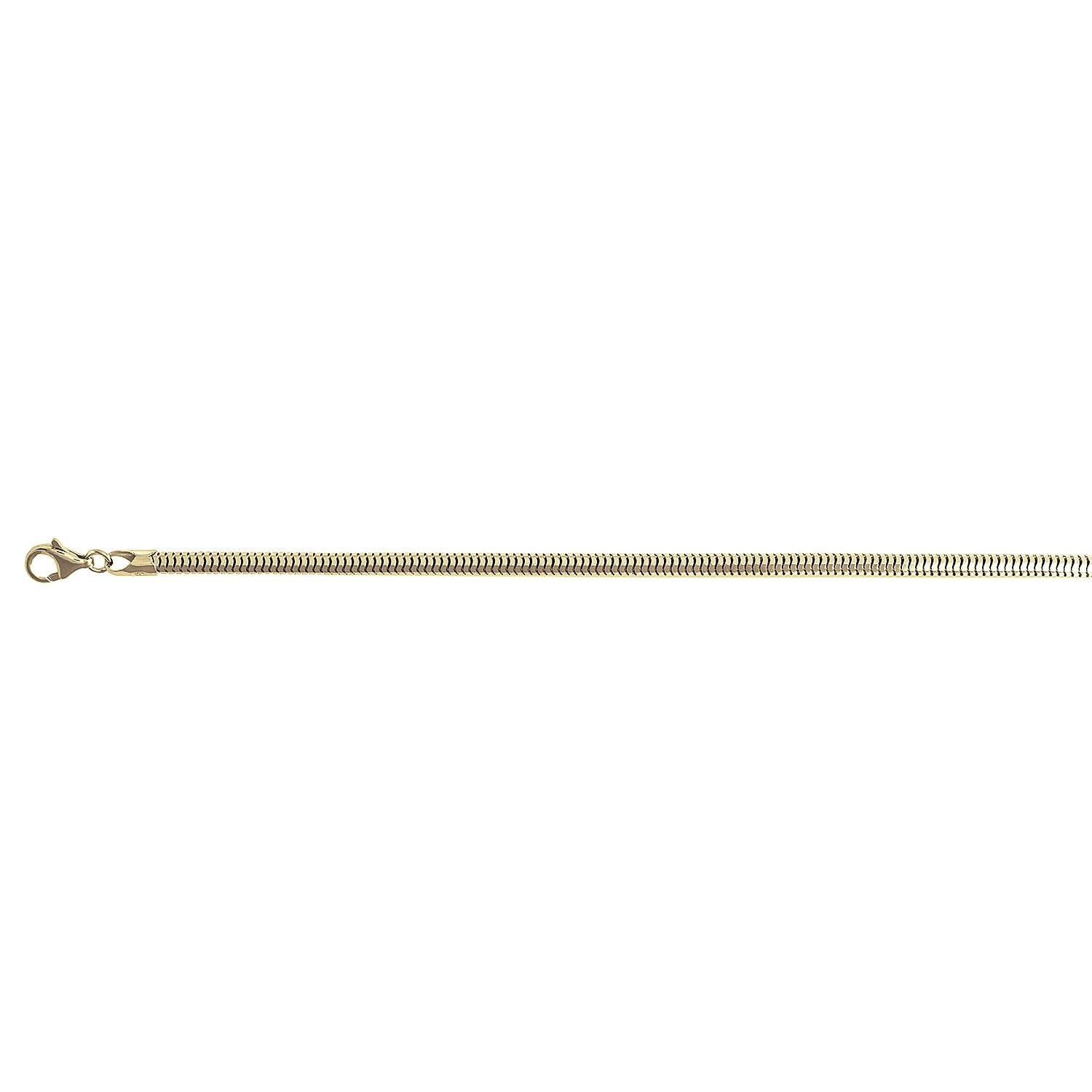 Designer Inspired - Diamond Cut Snake Necklace (Size - 20) With Lobster Clasp in Yellow Gold Overlay Sterling Silver, Silver Wt. 23.72 Gms. 7969473 0