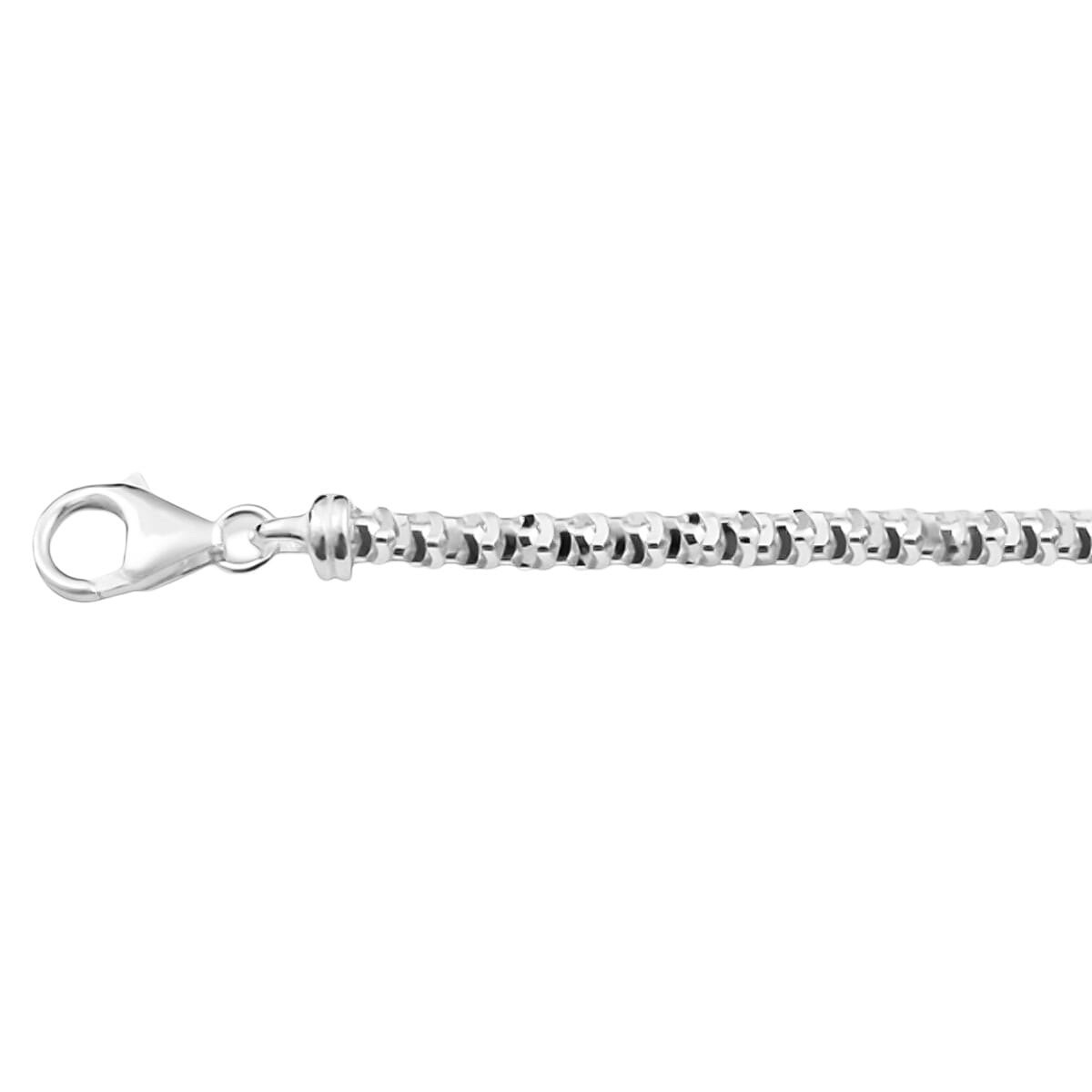 JCK Vegas Close Out Deal - Sterling Silver Diamond-Cut Rock Necklace (Size - 20), Silver Wt. 23.9 Gms 7740184 1