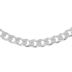 Vicenza Show Close Out- Sterling Silver Diamond Cut Curb Necklace (Size - 20), Silver Wt. 25 Gms