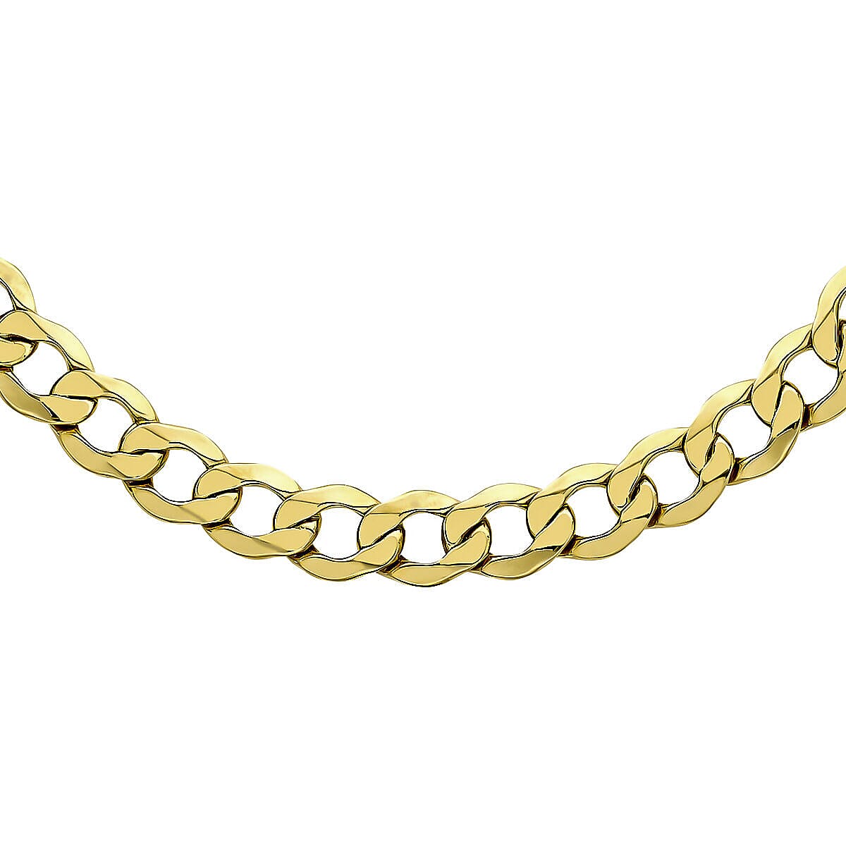 Sterling Silver Micron Yellow Gold Plated Curb Chain 20 Inch 7315408 0