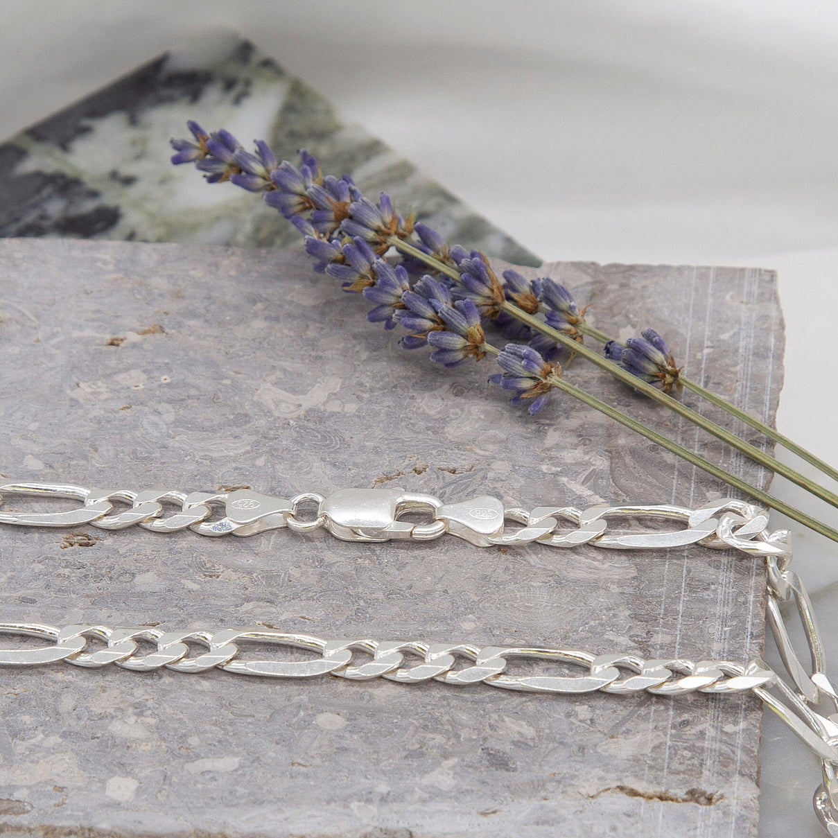 Sterling Silver Diamond Cut Figaro Chain 20 Inch 7315290 4