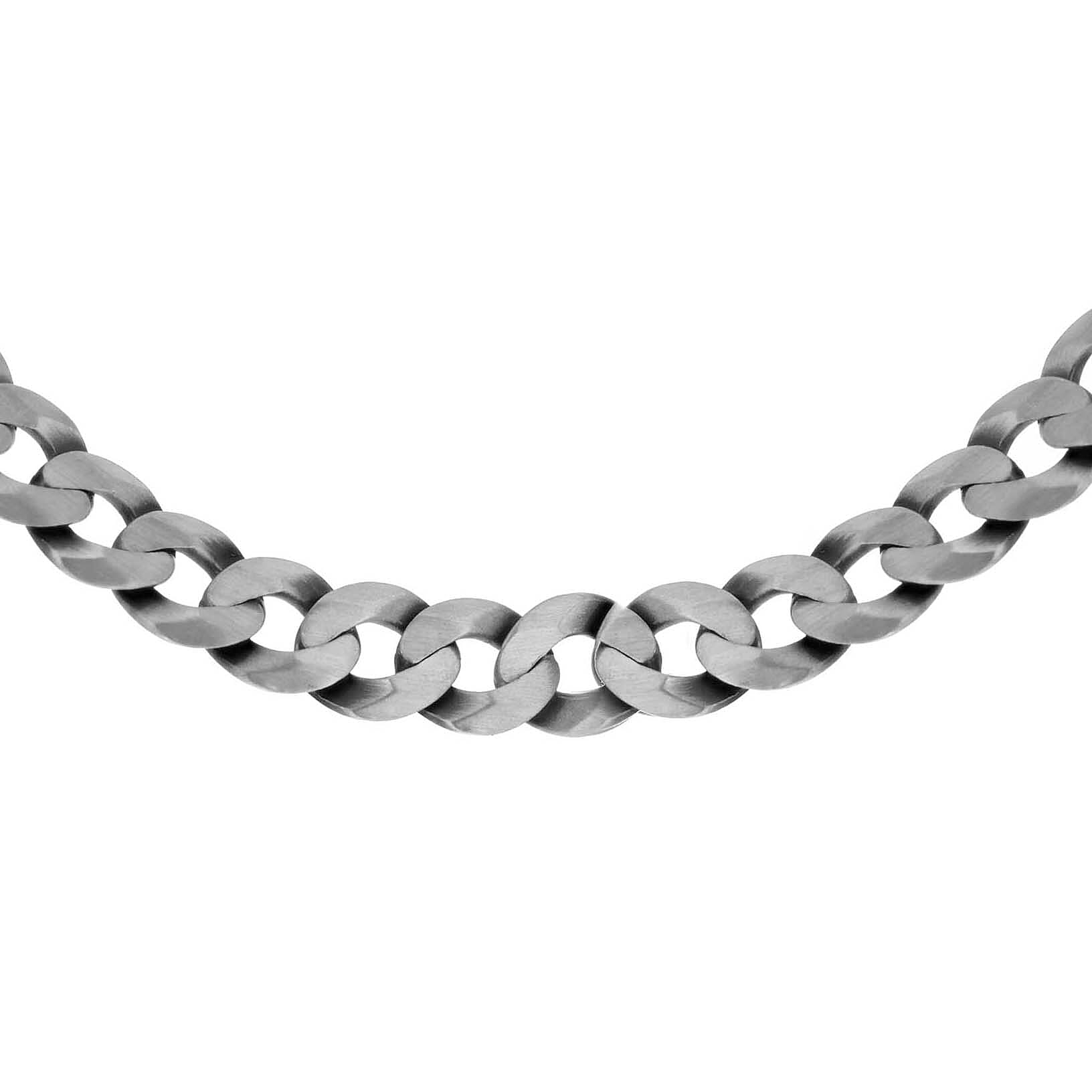 Sterling Silver 7.9mm 180 Oxidised Flat Curb Chain 20 Inch 7605968 0