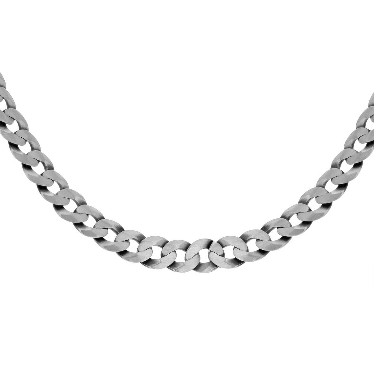 Sterling Silver 7.9mm 180 Oxidised Flat Curb Chain 20 Inch 7605968 1