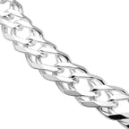 One Time Italian Closeout - Sterling Silver Double Curb Necklace (Size - 20), Silver Wt. 48.3 Gms