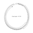 One Time Italian Closeout - Sterling Silver Double Curb Necklace (Size - 20), Silver Wt. 48.3 Gms