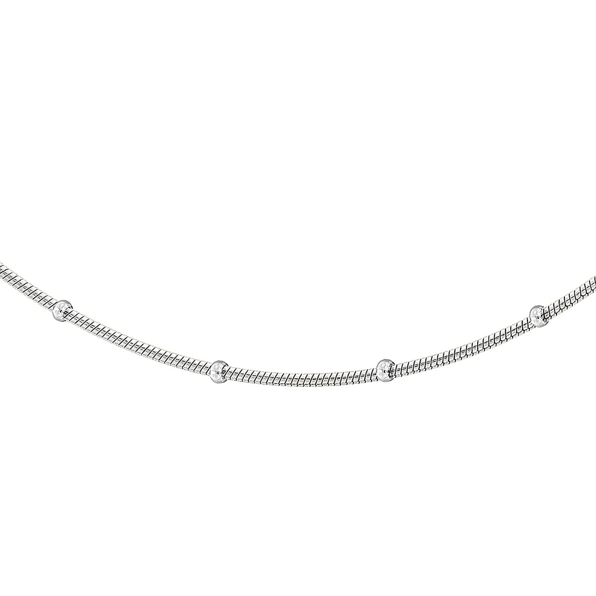 Sterling Silver 2.1mm Round Snake and Ball Chain 20 Inch 7599050 2
