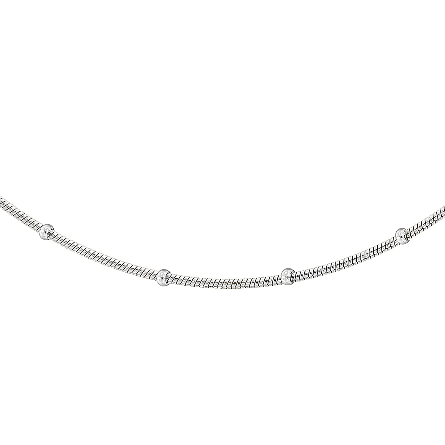 Sterling Silver 2.1mm Round Snake and Ball Chain 20 Inch 7599050 2