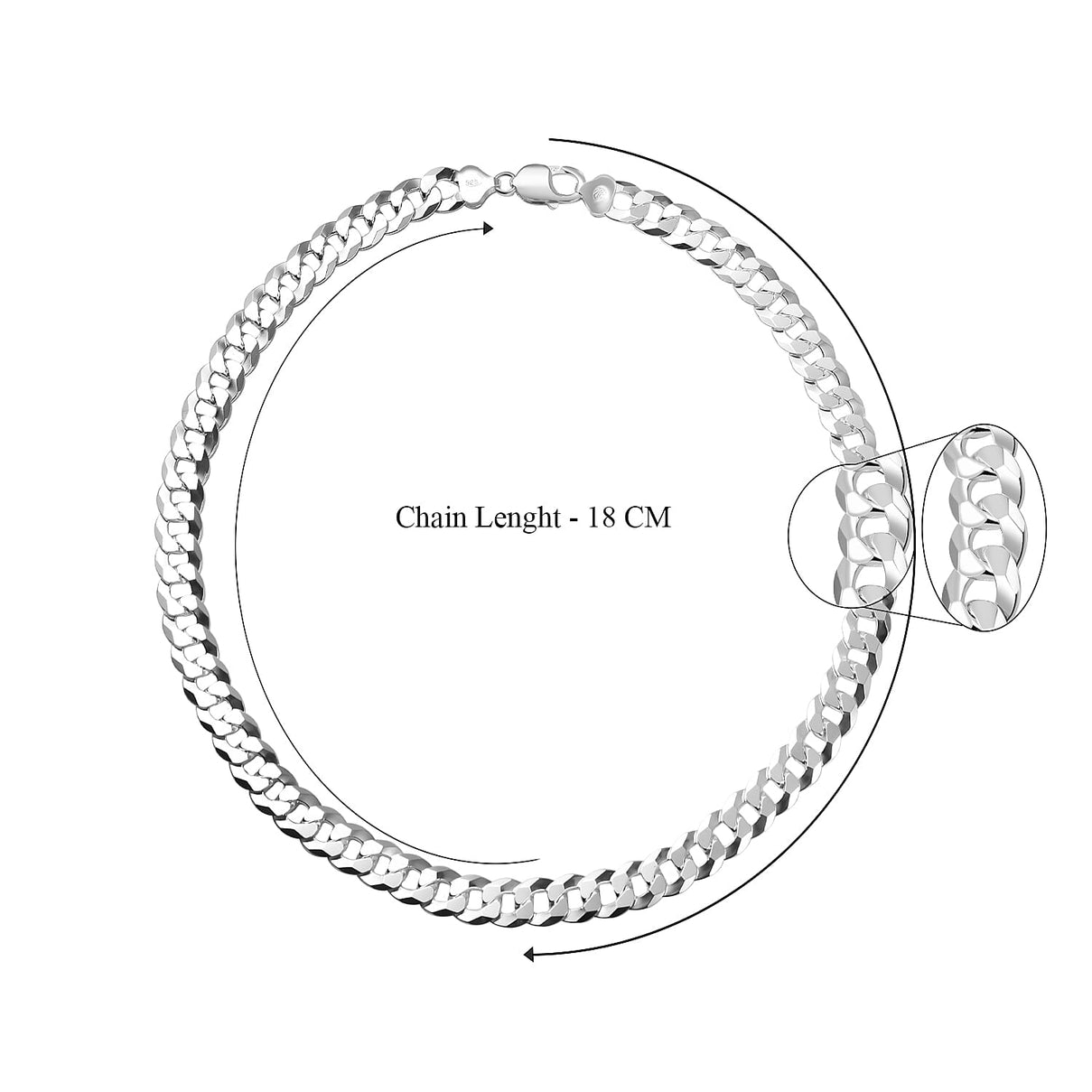 Italian Closeout  - SOLID Curb Necklace in Sterling Silver (Size - 20),  Silver Wt. 58.10 Gms 7723481 4