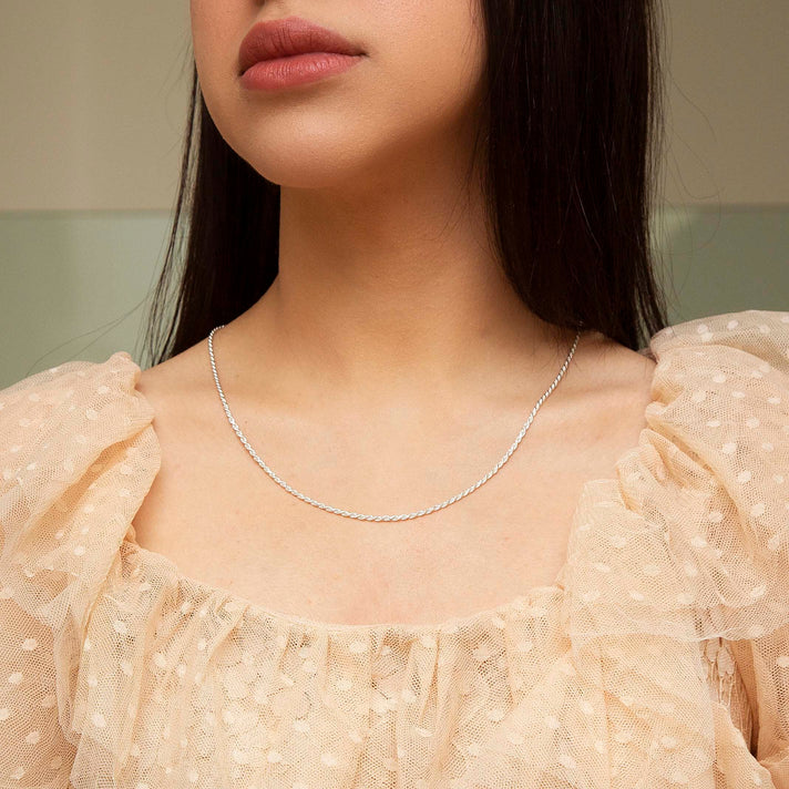 Sterling Silver Diamond Cut Rope Chain 20 Inch 7601512 2