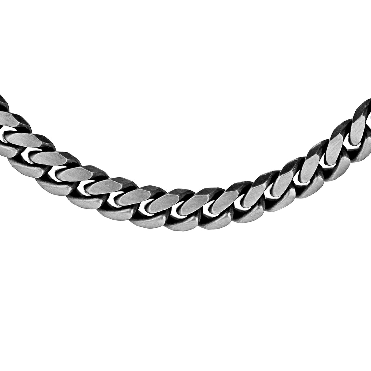 Sterling Silver 6.9mm Oxidised Flat Curb chain 20 Inch 7315211 0