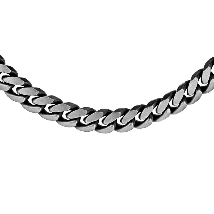 Sterling Silver 6.9mm Oxidised Flat Curb chain 20 Inch 7315211 1