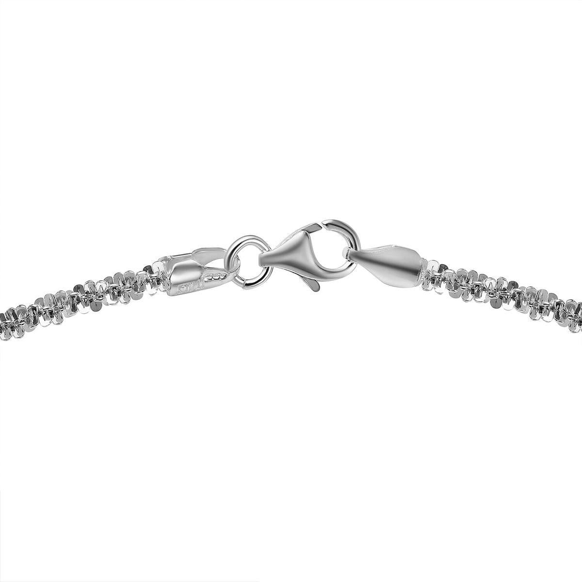 Designer Inspired Closeout - Sterling Silver Rock Necklace (Size - 20) 7723601 2