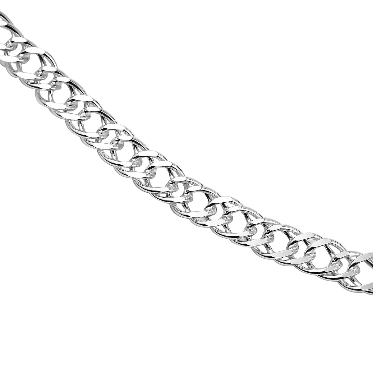 Vicenza Exclusive Deal - Sterling Silver Double Curb Diamond Cut Necklace (Size - 20) 7724035 2