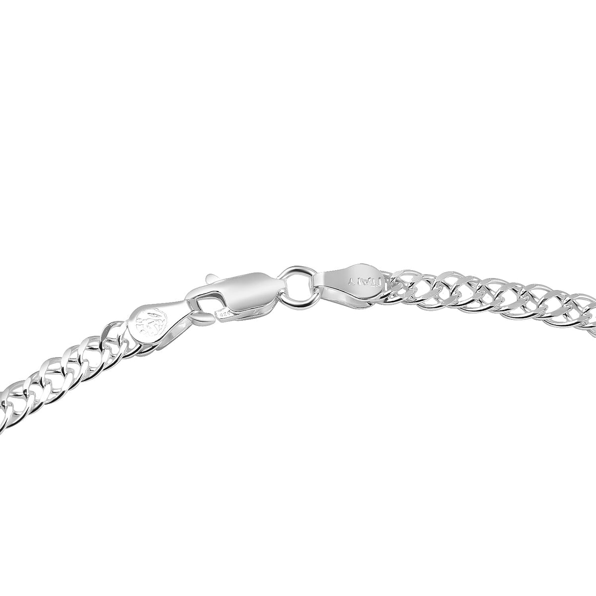 Vicenza Exclusive Deal - Sterling Silver Double Curb Diamond Cut Necklace (Size - 20) 7724035 3